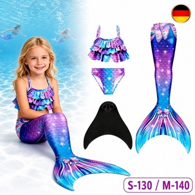 Schwimmen Kids Mädchen Meerjungfrau Schwanzflosse Monoflosse Schwimmschwanz Kann