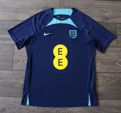 ENGLAND NATIONAL TEAM TRAINING FOOTBALL SHIRT JERSEY 2022/23 BLUE PRE-MATCH L