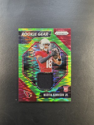 Marvin Harrison Jr. Rookie Gear Patch Neon Green Pulsar - 2024 Panini Prizm