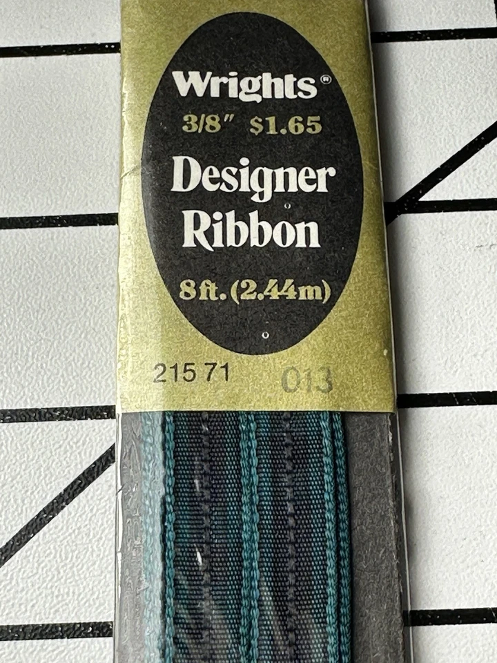 Cinta de diseñador Wrights verde esmeralda y negra 3/8” x 8 pies nuevo paquete sin abrir Foto 2 de 4