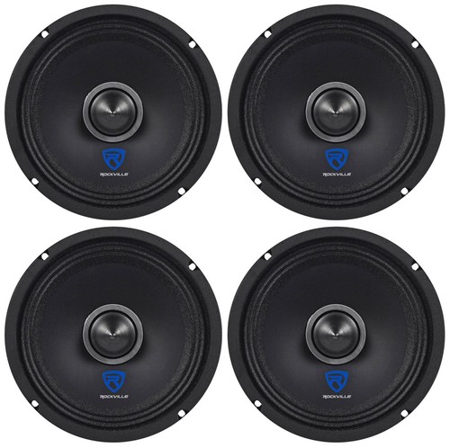 (4) Rockville RXM68 6.5" 600w 8 Ohm Mid-Bass Drivers Car Speakers, Mid-Range
