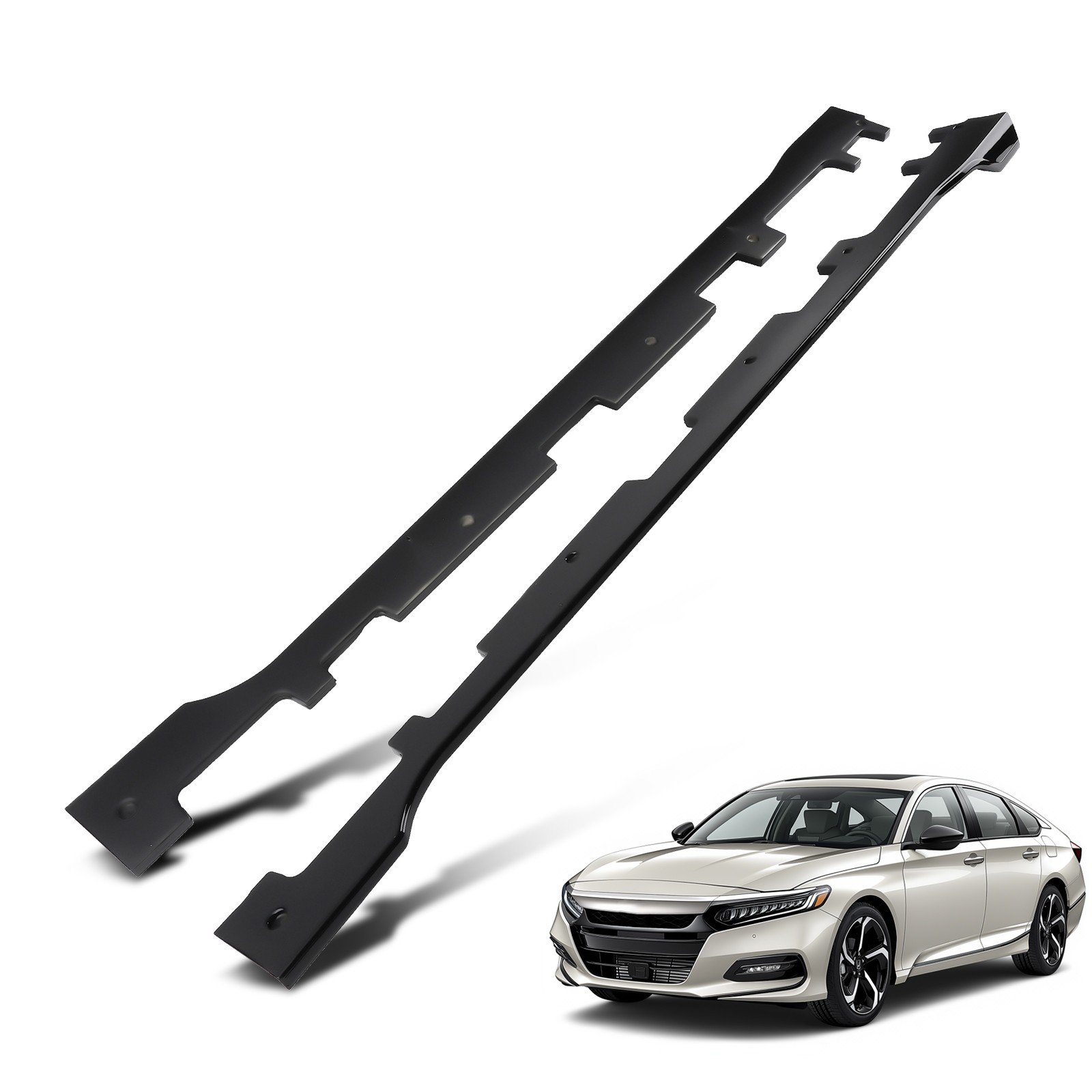 Side Body Panel Lip Kit Extension for Honda Accord 2018-22 EX-L Sport Black ABS