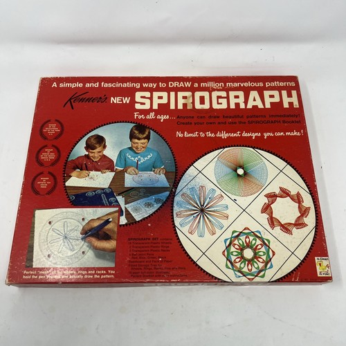 Kenner Spriograph #401 Vintage Set (missing 2) in Original Box & Blue Tray 1967
