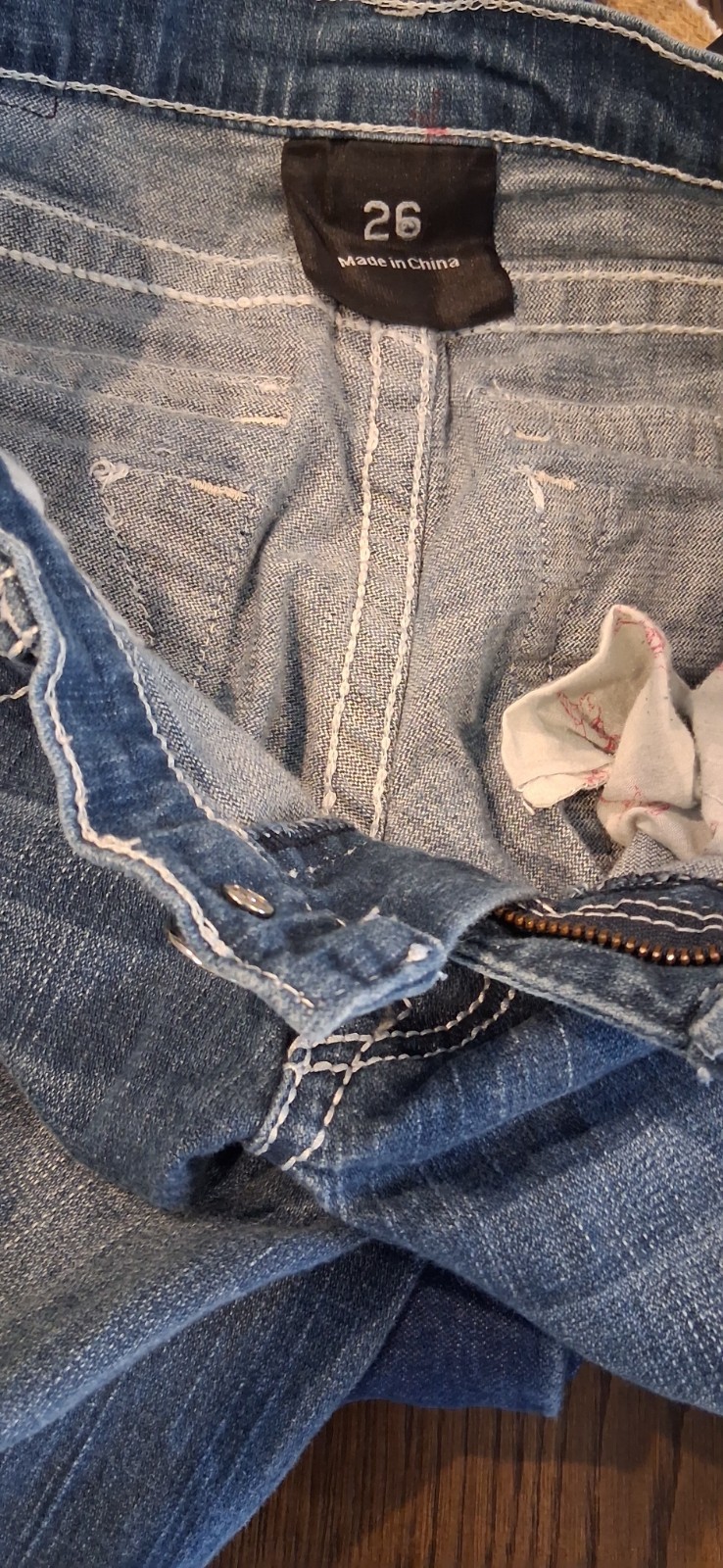 True Religion World Tour Julie Big T Denim Slim Straight Blue Jeans thumbnail 8