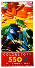 Ceaco Colorstory Rainbow Popsicles 550 Piece Jigsaw Puzzle 24” x 18” NEW