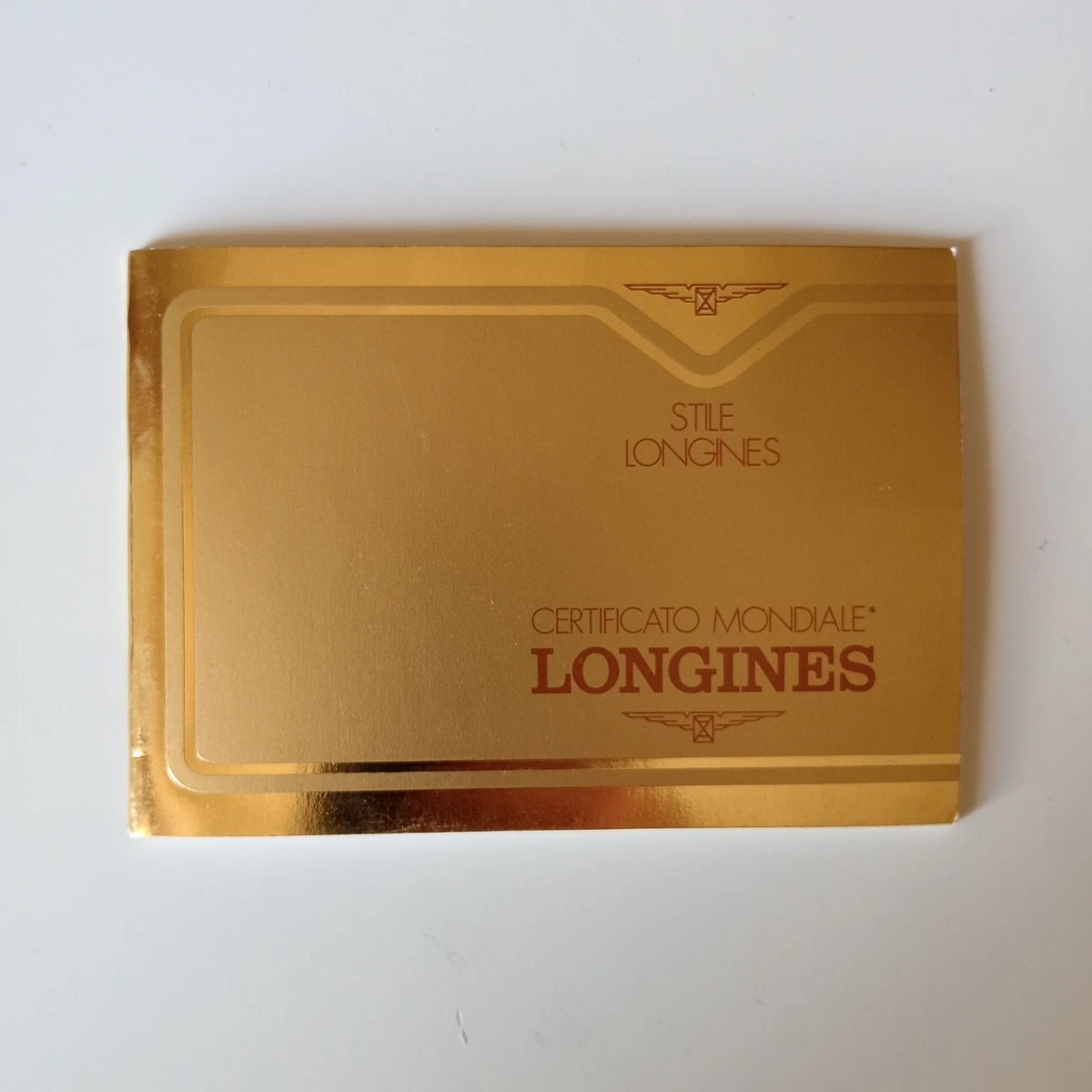 Longines, libreto de garantía - folleto de garantía antiguo - nunca usado vintage 78