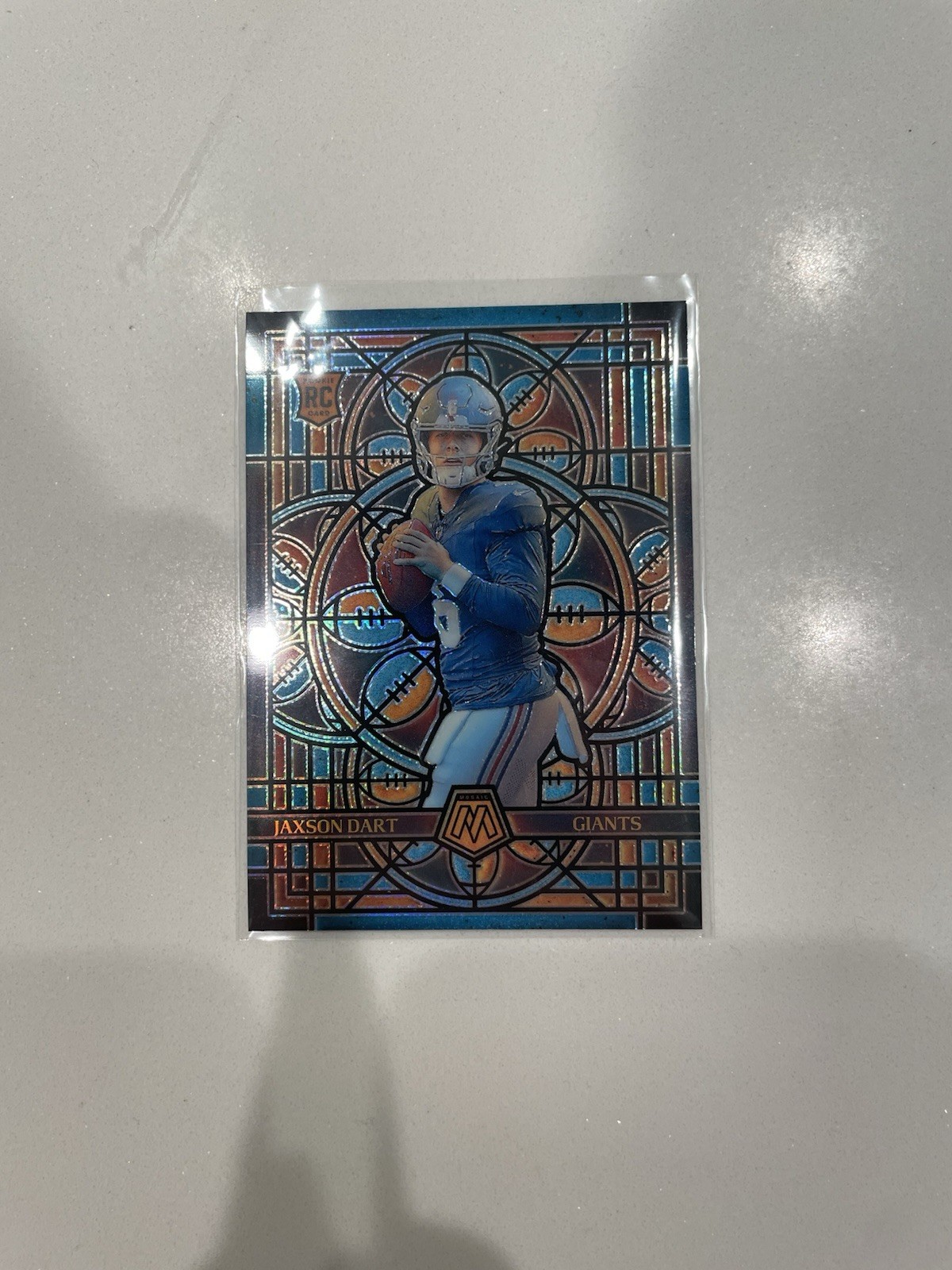 2025 Panini Mosaic Football Jaxson Dart Stained Glass case hit (Great centering)