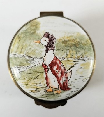 Crummles Beatrix Potter Jemima Pfützenente Emaille Schmuckstück Peter Rabbit