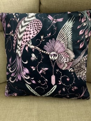 Emma J Shipley Kissenbezug Audubon PINK Baumwollsatin 45 cm