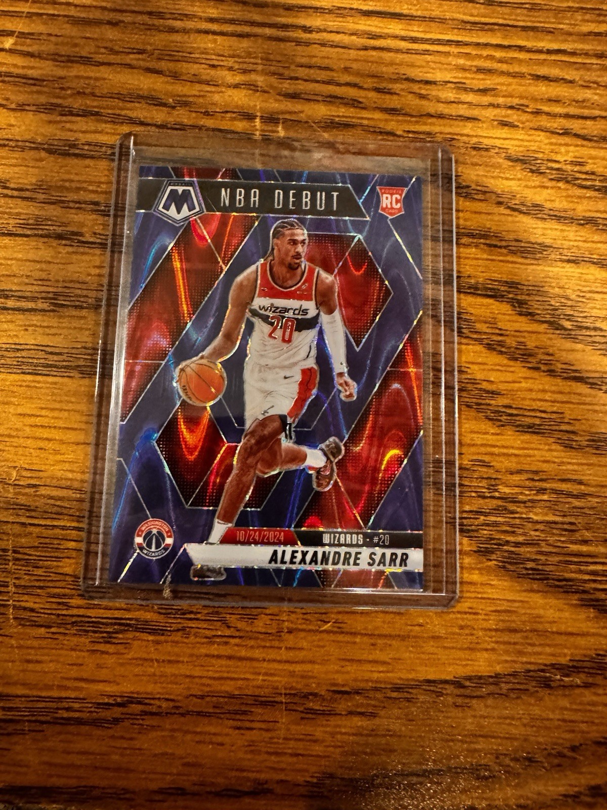 2024-25 Mosaic - NBA Debut Alexandre Sarr #254 Blue Seismic Prizm /149 (RC)