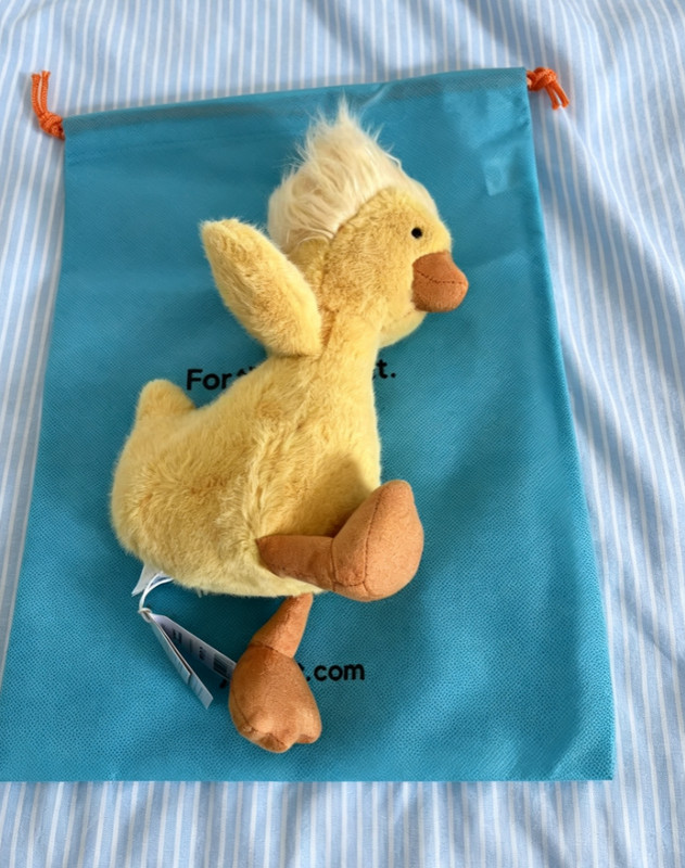 Jellycat Quack Duck Plush Yellow Duck Stuffed Toy Brand New With Tags
