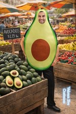 X-D3-2 Adult Avocado Costume Funny Fruit Outfit One Size
