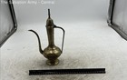 Vintage Gold Brass Etched Designer Sarna Pitcher With Hinged Lid — photo 3
