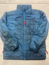 Patagonia Jacket Youth 7-8 Blue Puffer Primaloft Full Zip Lined Insulated