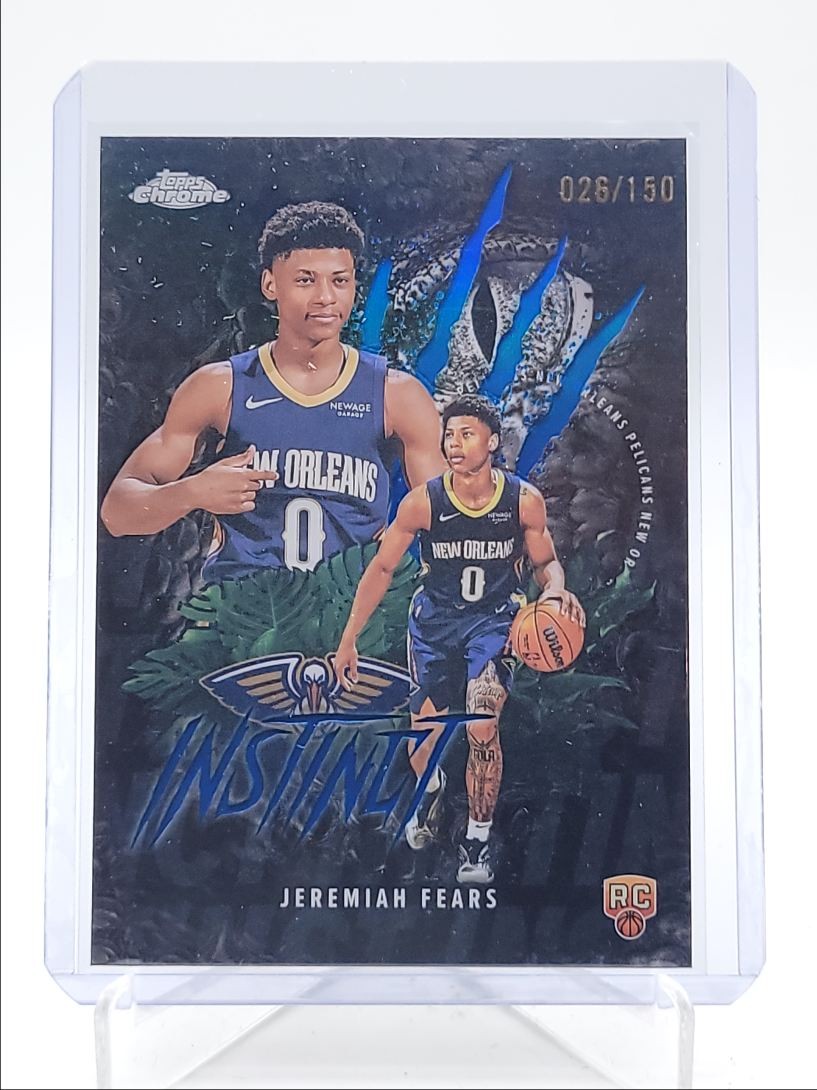 JEREMIAH FEARS 2025-26 TOPPS CHROME INSTINCT ROOKIE BLUE RC /150 Q3464