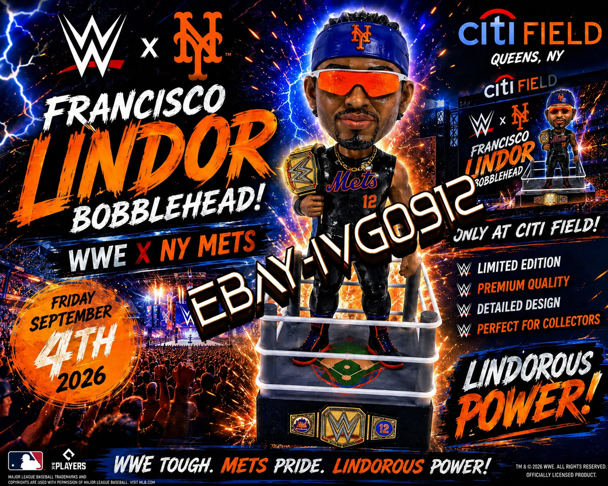 WWE x NY Mets Francisco Lindor SGA Bobblehead Citi Field 2026 +