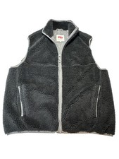 Levi's Men's Regular Fit Size L Zip Up Black Sherpa Vest Zipper Excellent
