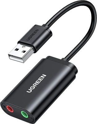 UGREEN USB Soundkarte DAC auf 3,5mm Kopfhörer Klinke Audio Adapter für PC Laptop