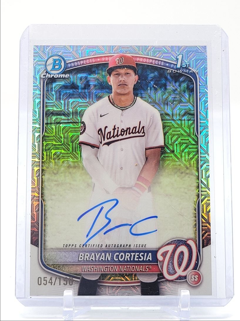 BRAYAN CORTESIA 2025 BOWMAN CHROME 1ST AUTOGRAPH HTA CHOICE A AUTO /150 Q1300