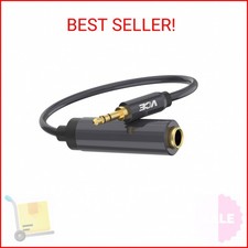VCE 1/4 to 3.5mm Adapter, 3.5mm 1/8 inch Male to 6.35mm 1/4 inch Female Audio Ja