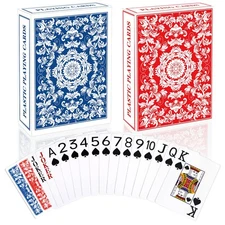 Plastic Playing Cards Waterproof Cards Poker Card 2 Pack Playing Card Large P...