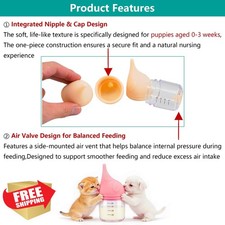 Pet Feeding Bottle, Kitten Puppy Nursing Bottle, Cyan, 20ml