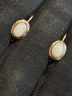 Vintage Vermeil Sterling Silver 925 Genuine Fire Opal Screw Back Earrings  — photo 2