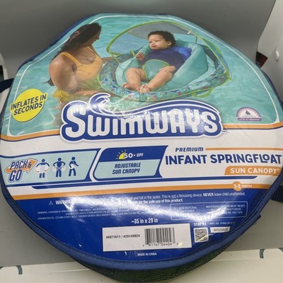Swimways Infant Baby Spring Float Blue Water Float Ages 3 Months+