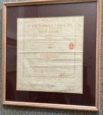 City Of St Petersburg 4.5% Loan Of 1913 Mounted And Framed Certificate M884