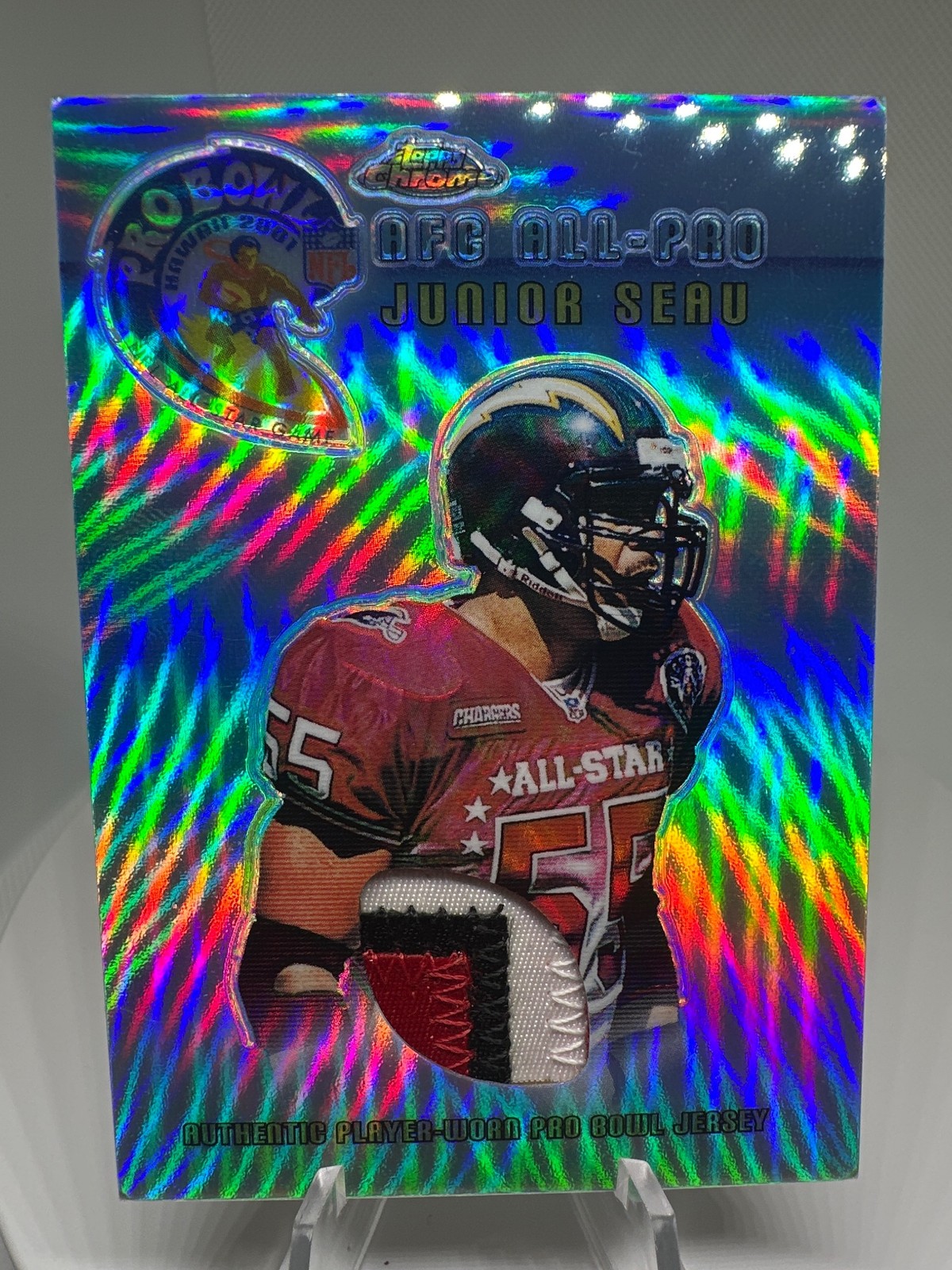 2001 Topps Chrome #TP-JS Junior Seau Pro Bowl Jerseys #/375