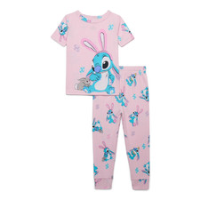 Disney Pixar Lilo and Stitch Toddler Easter Bunnies Pajama Set NWT 3T