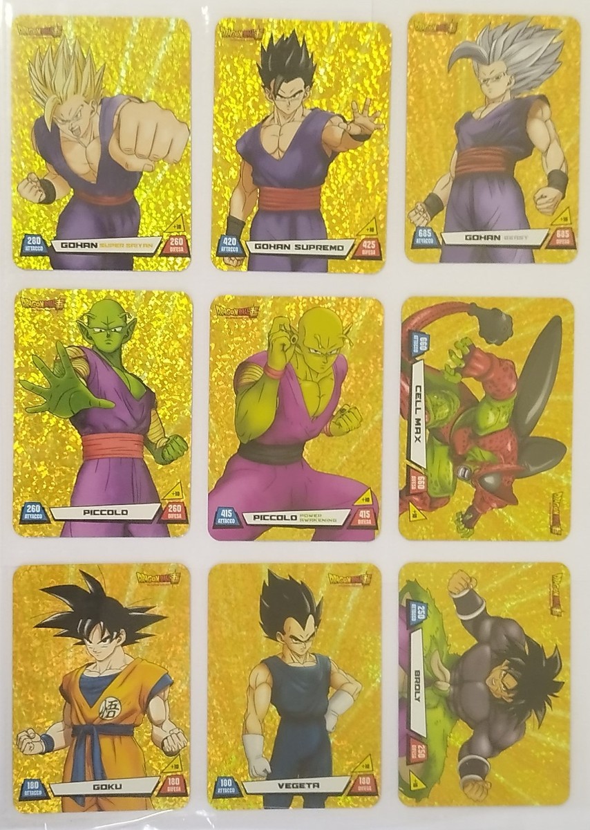 Dragon Ball Super Hero Set 9 Super Rare Gold Lamincards 154/162