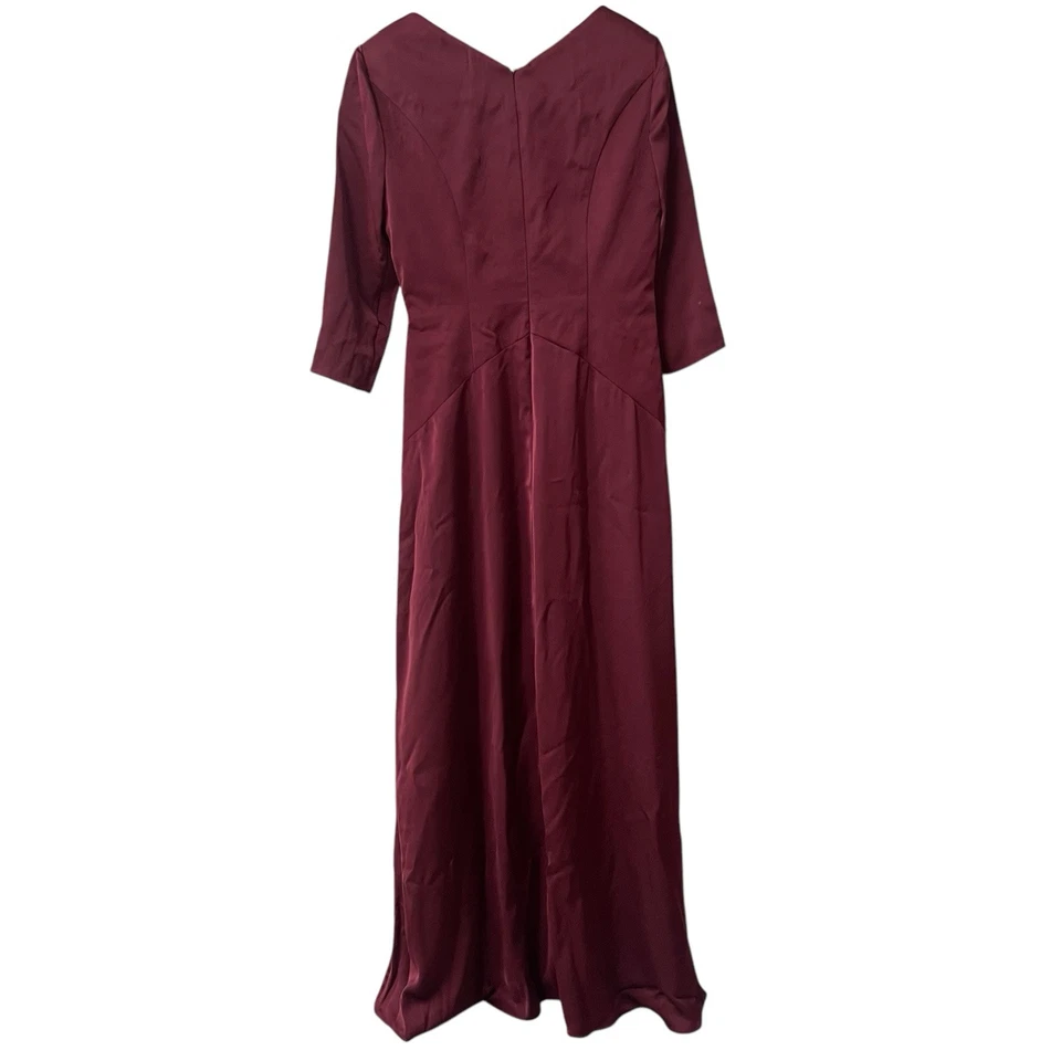 Nuevo con etiquetas Mono Christina Wu en satén con cuello en V mangas largas talla 10 Madre Novia Foto 4 de 4