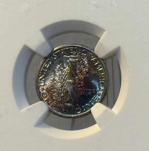 1926 NGC MS64 Rainbow STAR* FB Mercury Dime. POP 1!