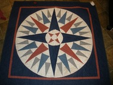 Handmade Quilted Wall Hanging 47"x47" Star Design 096