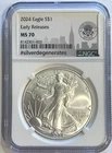 Sample Slab - NGC #silverdegenerates StackingNYC - 2024 Silver Eagle MS70