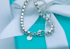 Tiffany & Co. Men's Bracelet Vintage Venetian Link Bracelet in Silver 8"