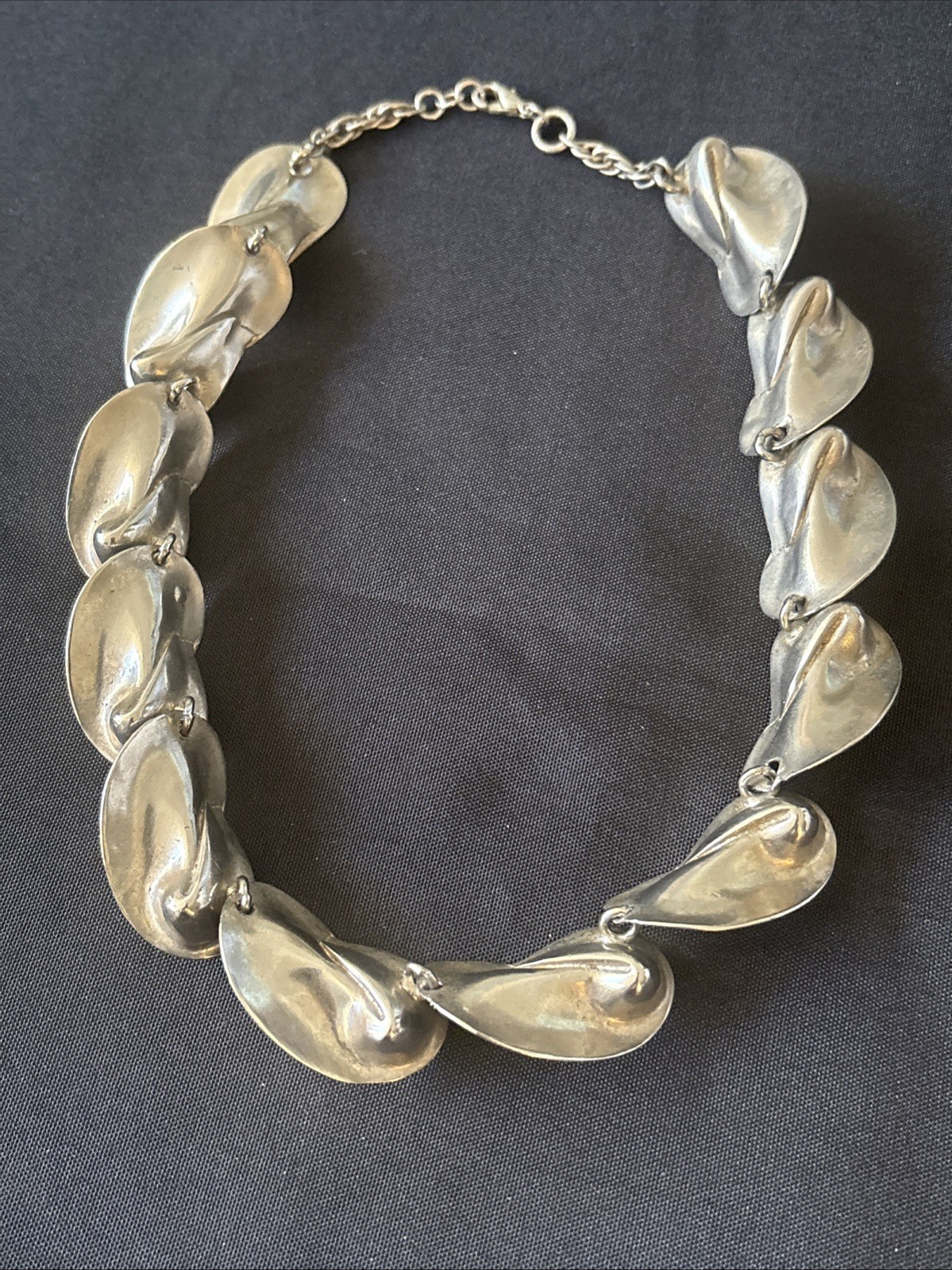 Beautiful MCM Silver Tone Statement Modernist Bru… - image 4