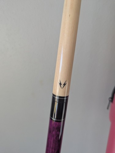 Viking By Valhalla Purple Linen Wrapped Pool Cue Pink Hard Case 19 Oz 58.5" Acti - Bild 9 von 11