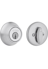 Kwikset 660 Deadbolt Lock Satin Nickel Round Exterior Keyed SmartKey READ