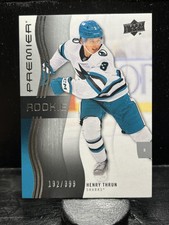 #/399 Henry Thrun 2023-24 Upper Deck Premier San Jose Sharks