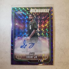 Gary Trent Jr. Milwaukee 2024-25 Topps Chrome Autograph Basketball Card