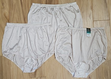 Vanity Fair NYLON BRIEFS 6 7 9 Underwear FAWN Perfectly Yours 15711 3-PAIR NWT