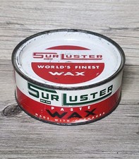 Vtg 1950s/60s Sur Luster Car Wax Can Calif Gas Oil Antique Advertising Rare