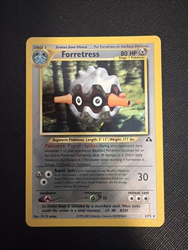 Forretress 2/75 Rare Neo Discovery Pokemon Unlimited Holo-NM-SWIRL
