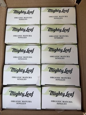 Mighty Leaf Tea, Organic Matcha Green Tea Singles - 10 Boxes of 12 Single Serve