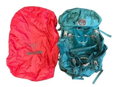 Osprey KYTE 36 Backpack Green GRN With Red Rain Cover KYTE36 Used From Japan