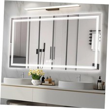 55x30 Inch Led Mirror for Bathroom with Front 55"L x 30"W Frontlit backlit