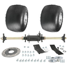 28'' 32'' Go kart Rear Axle Kit 5" Slick Wheel Tire Hubs Racing ATV Drift Trike