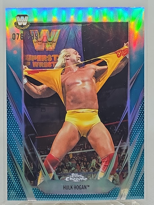 2026 Topps Chrome WWE HULK HOGAN Aqua Refractor #'d /199